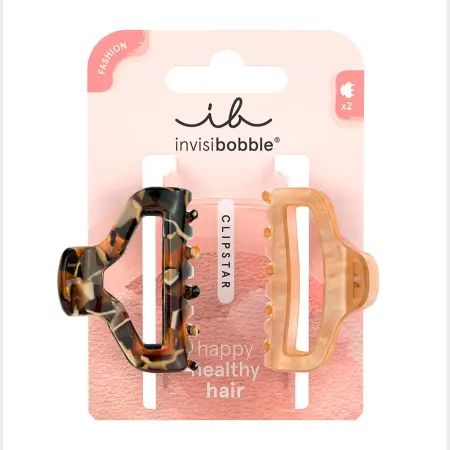 INVISIBOBBLE Заколка-крабик, размер М 2 шт / invisibobble CLIPSTAR Golden Roar - 1