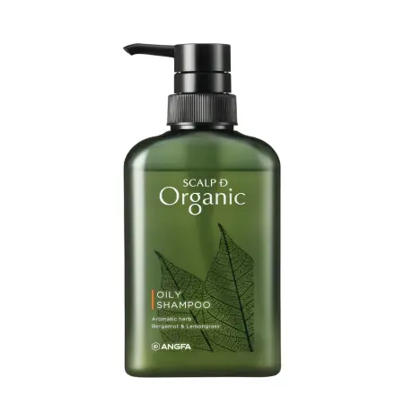 ANGFA Шампунь мужской органический для жирных волос, с дозатором / SCALP D Organic OILY 350 мл - 1