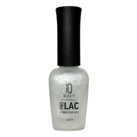 IQ BEAUTY Покрытие финишное для лака профессиональное с поталью матовое, серебро / PROLAC+bioceramics Potal matte top Silver 12.5 мл - 1