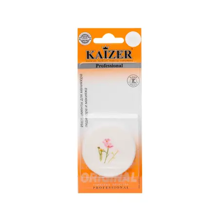 KAIZER Спонж латексный с рисунком, круглый, цвет белый - 2