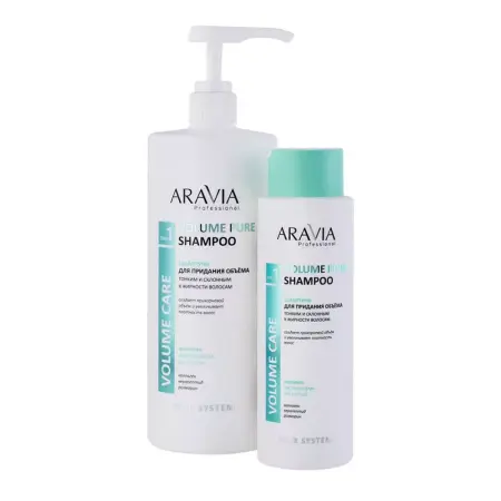 ARAVIA Professional Шампунь бессульфатный для придания объёма тонким и склонным к жирности волосам / Volume Pure Shampoo 1000 мл - 3