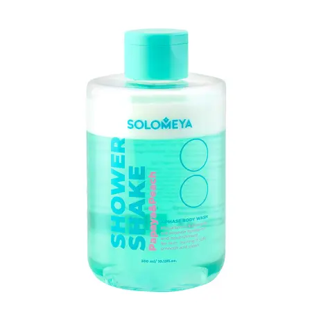 SOLOMEYA Гель-шейк для душа Папайя и Персик / Shower shake Papaya&Peach 300 мл - 1