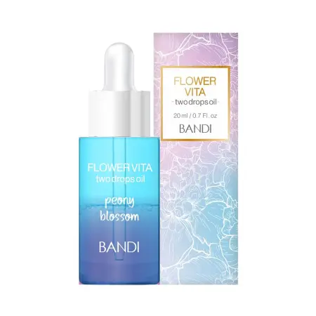 BANDI Масло двухфазное для кутикулы, пион / FLOWER VITA TWO DROPS OIL PEONY BLOSSOM 20 мл - 2