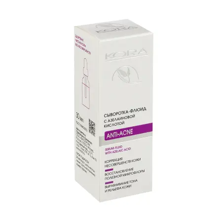 KORA Сыворотка-флюид anti-acne с азелаиновой кислотой / OPTIMAL SEBOCONTROL 30 мл - 4