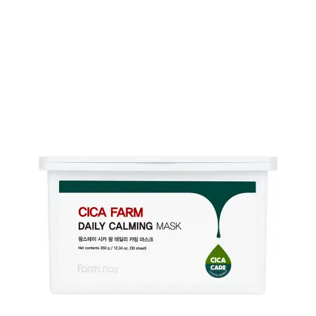 FARMSTAY Маска тканевая успокаивающая для лица с центеллой / Cica Farm Daily Calming Mask 30 шт - 1