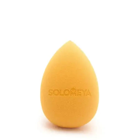 SOLOMEYA Спонж для макияжа меняющий цвет Капля, оранжево-желтый / Color Changing Drop blending sponge Orange-Yellow 1 шт - 2