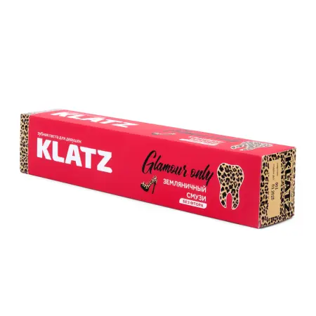 KLATZ Паста зубная для девушек без фтора Земляничный смузи / GLAMOUR ONLY 75 мл - 4