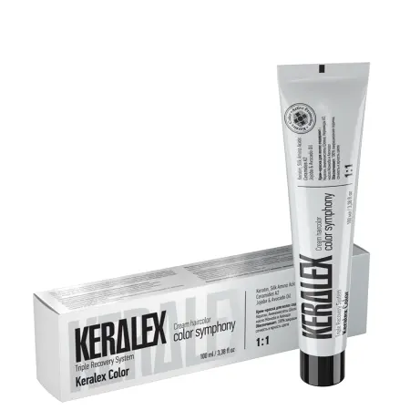 KERALEX 1.0 крем-краска, черный / KERALEX hair color Natural Black 100 мл - 2