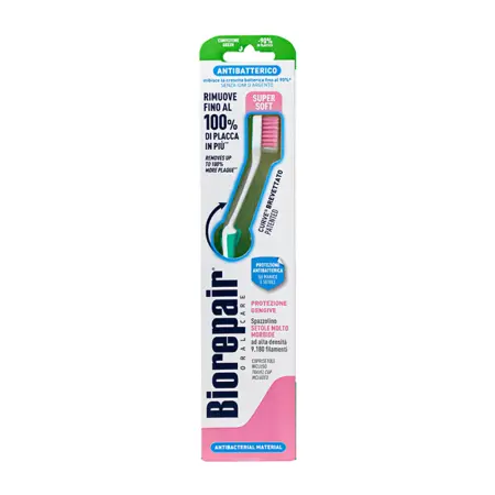 BIOREPAIR Щетка зубная для ухода за деснами изогнутая, бирюзовая / Biorepair CURVE Protezione Gengive - 1