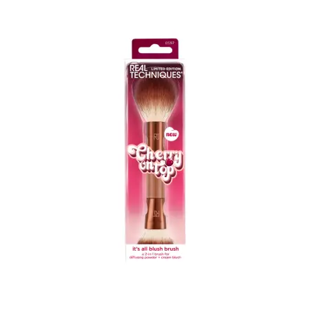 REAL TECHNIQUES Кисть двусторонняя для румян / Real Techniques Cherry On Top It s All Blush Brush - 4