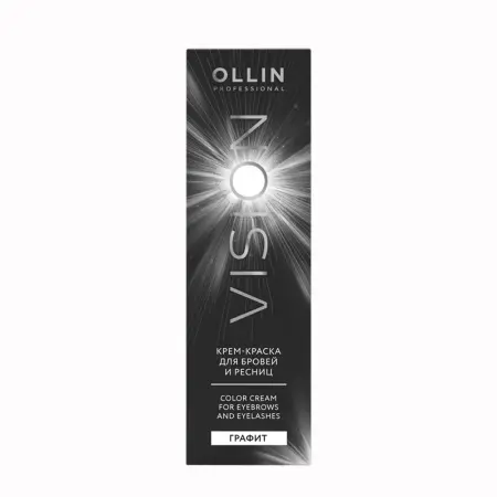 OLLIN PROFESSIONAL Крем-краска для бровей и ресниц, графит / OLLIN VISION graphite 20 мл - 1