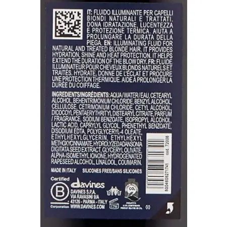 DAVINES SPA Флюид для абсолютного сияния блонд / Sheer Glaze Heart Of Glass 150 мл - 5