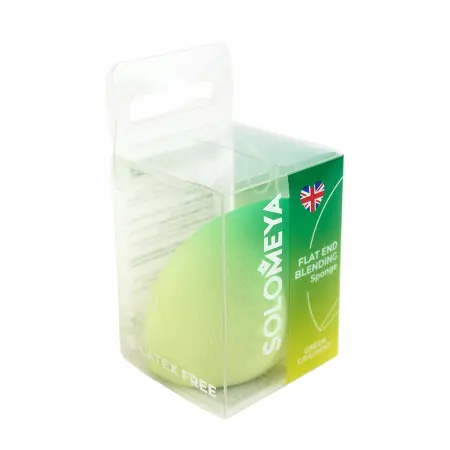 SOLOMEYA Спонж для макияжа со срезом, зеленый градиент / Solomeya Flat End blending sponge Green Gradient 1 шт - 2