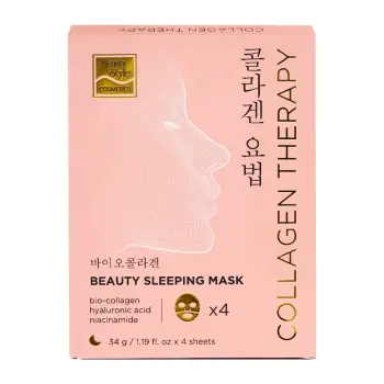 Маска ночная для лица с биоколлагеном / Beauty Style BioCollagen Night Glow 4 шт