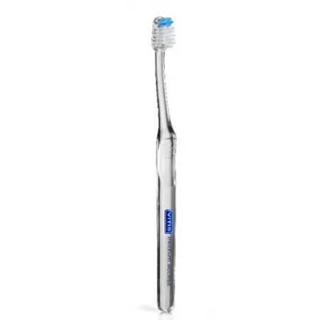 DENTAID Щётка зубная в твердой упаковке Vitis Medium Access + Зубная паста Vitis Gingival 15 мл - 7