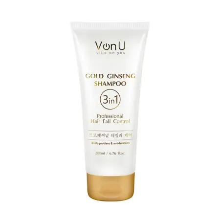 VON-U Шампунь для волос с экстрактом золотого женьшеня / Ginseng Gold Shampoo 200 мл - 1