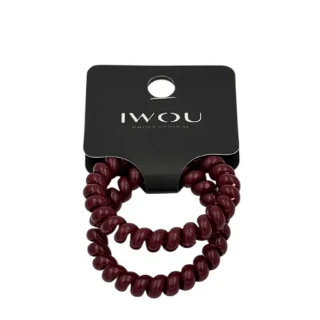 IWOU PROFESSIONAL Резинка пружинка Глянец бордовая 2шт - 1