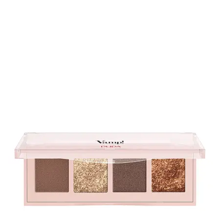 PUPA Палетка теней для век, тон 002 золото и бронза / VAMP! 4 EYESHADOWS PALETTE 5,2 гр - 1