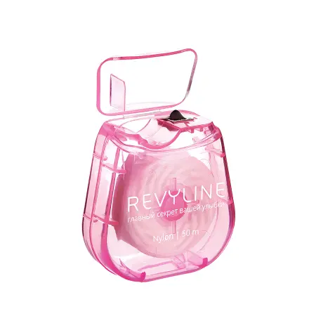 REVYLINE Нить зубная вощеная, нейлон, 50 м, розовая / Bubble Gum - 5