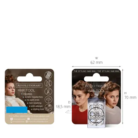 INVISIBOBBLE Резинка для волос / invisibobble NANO Crystal Clear (с подвесом) - 5