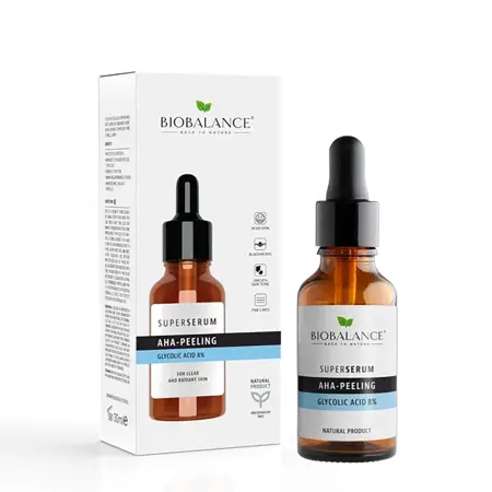 BIOBALANCE Сыворотка для лица с гликолевой кислотой 8% / SUPER SERUM AHA PEELING GLYCOLIC ACID 8% 30 мл - 2