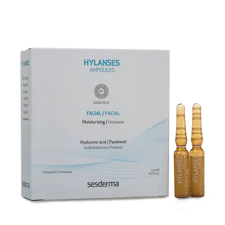 SESDERMA Средство увлажняющее для лица в ампулах / HYLANSES Ampoules 5 х 2 мл - 2