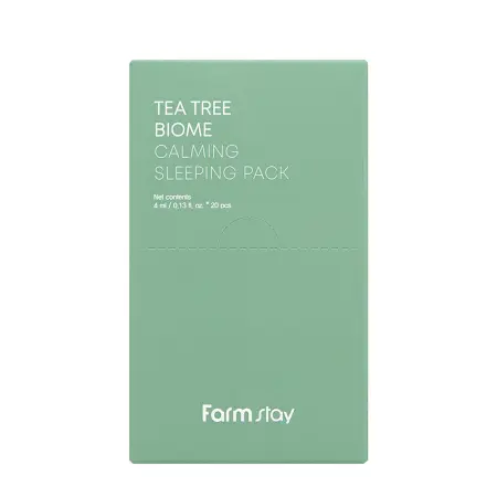 FARMSTAY Маска ночная успокаивающая для лица с чайным деревом / Tea Tree Biome Calming Sleeping Pack 20*4 мл - 1