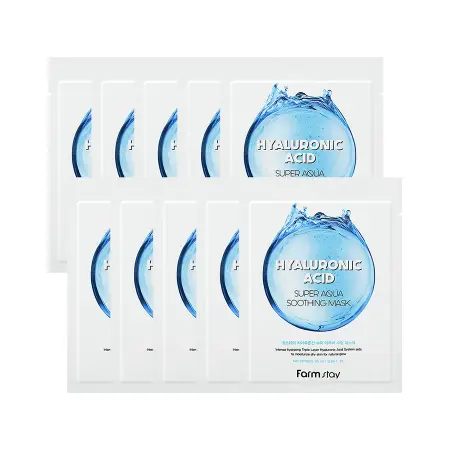 FARMSTAY Маска тканевая для лица с гиалуроновой кислотой / Hyaluronic Acid Super Aqua Soothing Mask 10*25 мл - 2