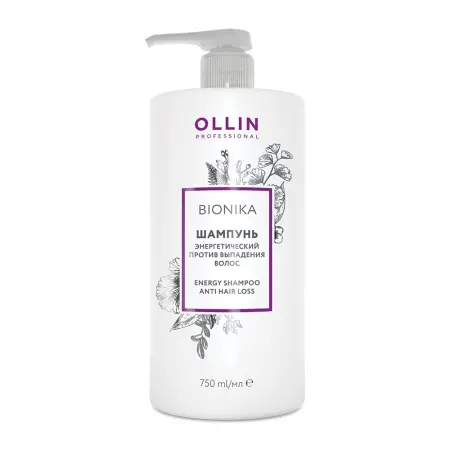 OLLIN PROFESSIONAL Шампунь энергетический против выпадения волос / BioNika Energy Shampoo Anti Hair Loss 750 мл - 1