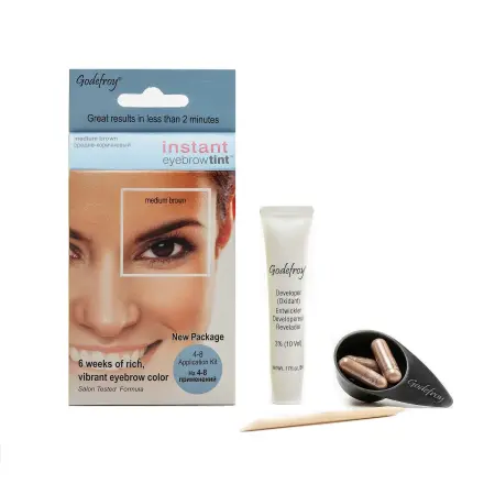 GODEFROY Краска-хна в капсулах для бровей с эффектом татуажа, коричневый / Eyebrow Tint Medium Brown 4 шт - 2