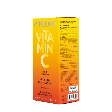 TEANA Крем ночной для лица питание омоложение / Teana VITAMIN C 50 мл - 4