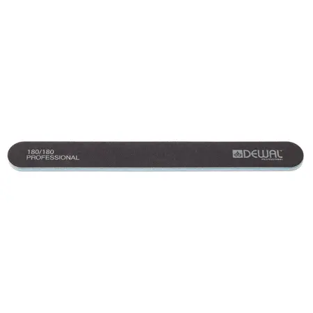 DEWAL PROFESSIONAL Пилка для ногтей прямая черная 180/180 18 см - 2