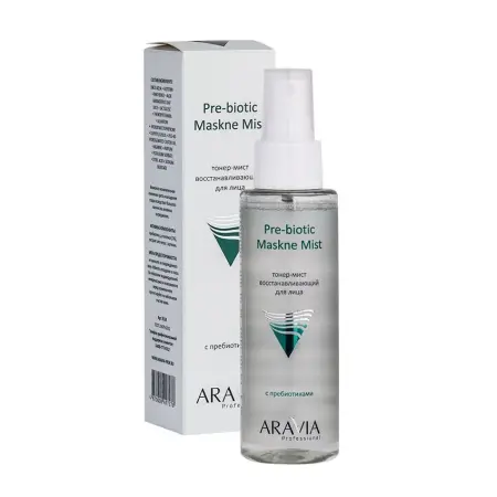 ARAVIA Professional Тонер-мист восстанавливающий с пребиотиками для лица / Pre-biotic Maskne Mist 110 мл - 2