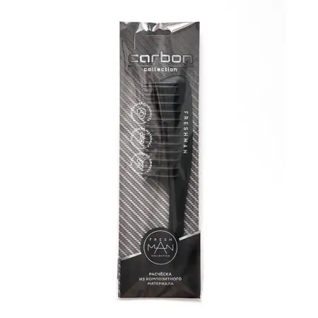 FRESHMAN Расческа с изогнутыми зубьями / Collection Carbon - 3