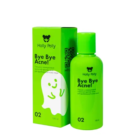 HOLLY POLLY Лосьон с салициловой кислотой против акне для проблемной кожи лица / Bye Bye Acne! 100 мл - 2
