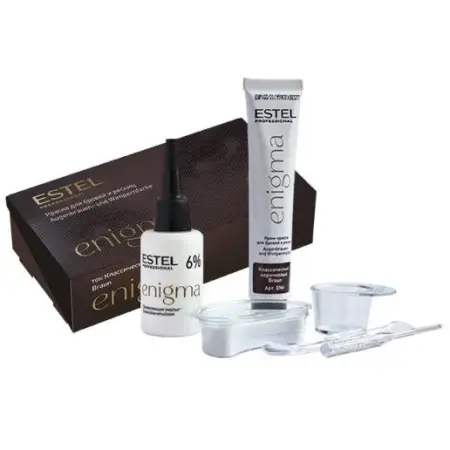 ESTEL PROFESSIONAL Краска для бровей и ресниц, классический коричневый / Enigma - 5