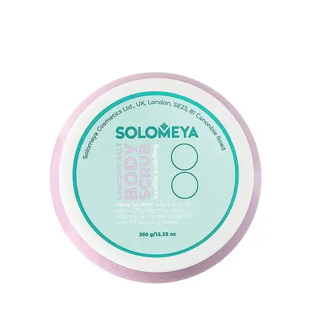 SOLOMEYA Скраб солевой для тела Ванильный пудинг / Unicorn salt body scrub Vanilla pudding 320 гр - 2