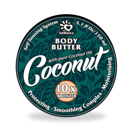 SOLBIANCA Масло твердое с маслом кокоса и бронзаторами для загара в солярии / Coconut 150 мл - 1