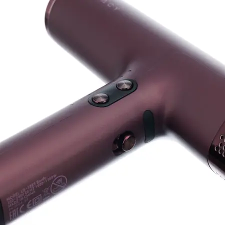 DEWAL PROFESSIONAL Фен DEWAL PRO LEGACY, бордовый, 1700W, бесщеточный мотор, ионизация, 2 насадки + диффузор, провод 3 м - 7