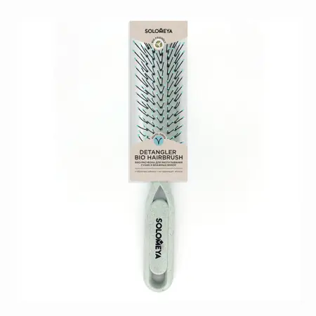 SOLOMEYA Расческа для распутывания волос, пастельно-зеленая / Detangler Hairbrush for Wet & Dry Hair Pastel Green - 2