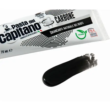 PASTA DEL CAPITANO Паста зубная отбеливающая с древесным углем / Whitener Teeth With Charcoal 75 мл - 3