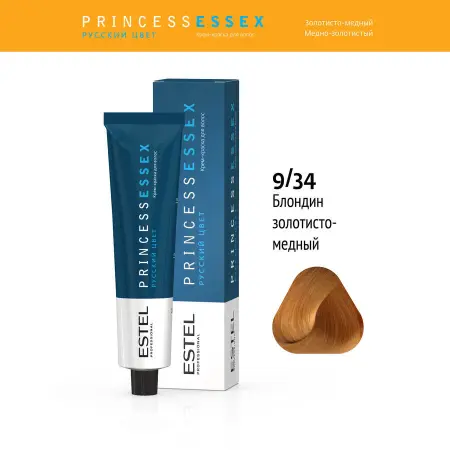 ESTEL PROFESSIONAL 9/34 краска для волос, блондин золотисто-медный (мускат) / ESSEX Princess 60 мл - 2