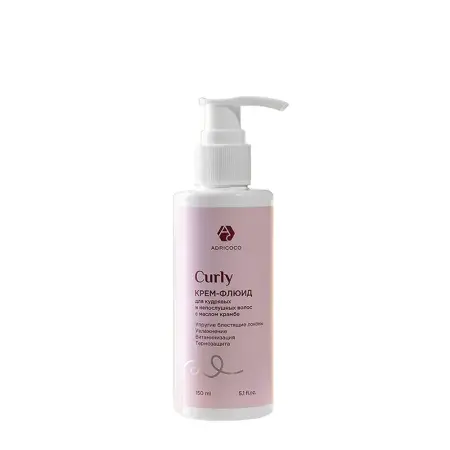 ADRICOCO Крем-флюид для кудрявых и непослушных волос с маслом крамбе / ADRICOCO CURLY 150 мл - 1