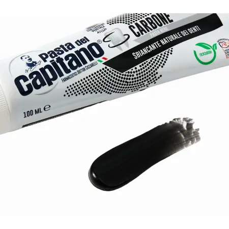 PASTA DEL CAPITANO Паста зубная Whitener Teeth With Charcoal / Отбеливающая с древесным углем 100 мл - 3