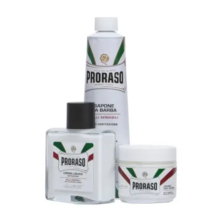 PRORASO Набор для бритья (крем 100 мл, крем 150 мл, бальзам 100 мл) TOCCASANA - 3