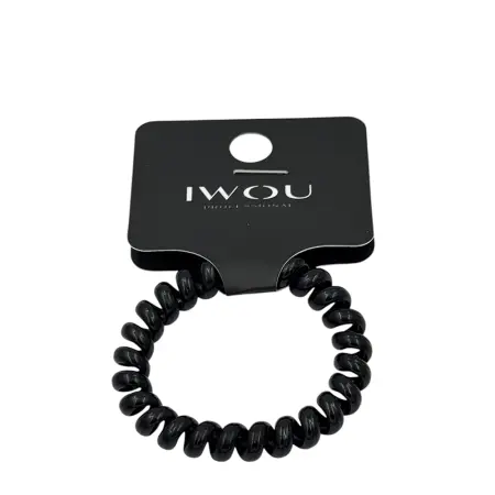 IWOU PROFESSIONAL Резинка пружинка Глянец черная 1шт - 1