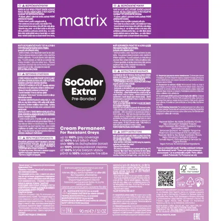 MATRIX 506BC краситель перманентный аммиачный, темный блондин коричнево-медный / SoColor Pre-Bonded 90 мл - 4
