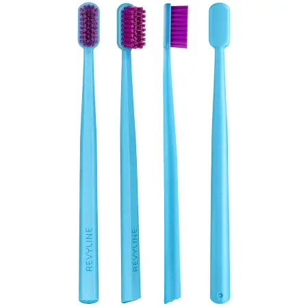 REVYLINE Щётка зубная, голубая с фиолетовой щетиной / SM6000 Ortho - 3