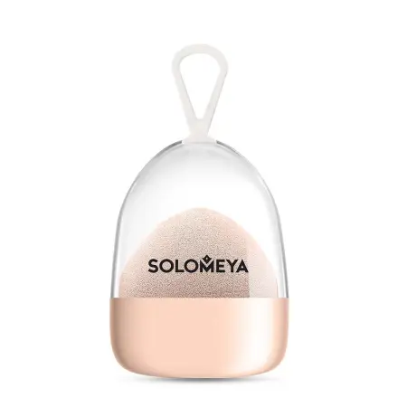 SOLOMEYA Спонж супер мягкий косметический для макияжа, персик / Super soft blending sponge Peach - 1