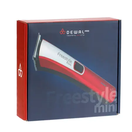DEWAL PROFESSIONAL Машинка для стрижки окантовочная Fгeestyle Mini аккумуляторно-сетевая, 1 T- нож, 4 насадки - 10